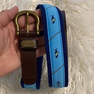 Fish Hippie Blue and Brown Belt with Fish Pattern size 36. BNWOT